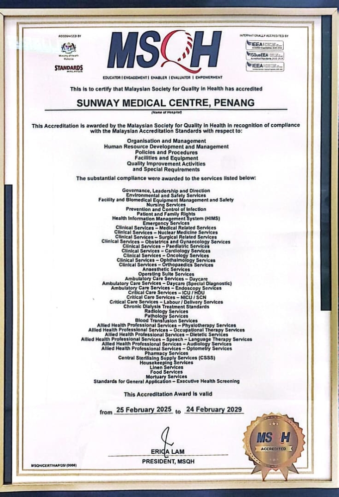 MSQH Accreditation for 4 Years