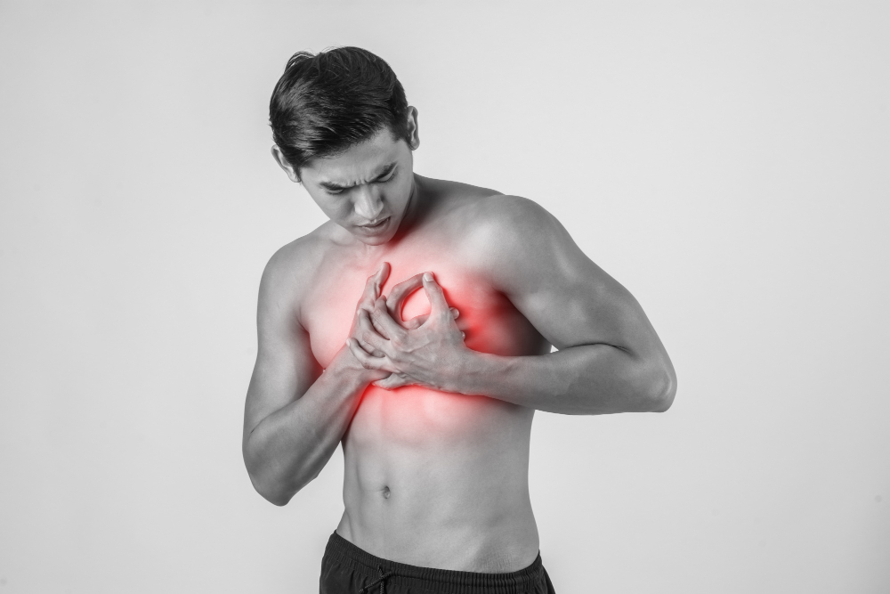 Young man has heart attack