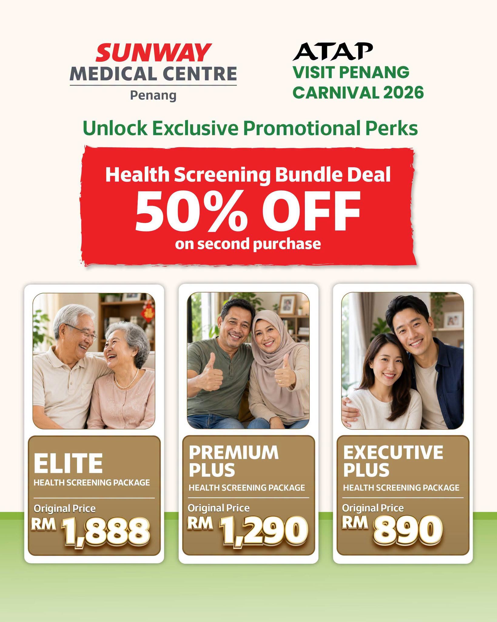 ATAP 2026 Health Screening Packages Promotion - 2nd 50% OFF