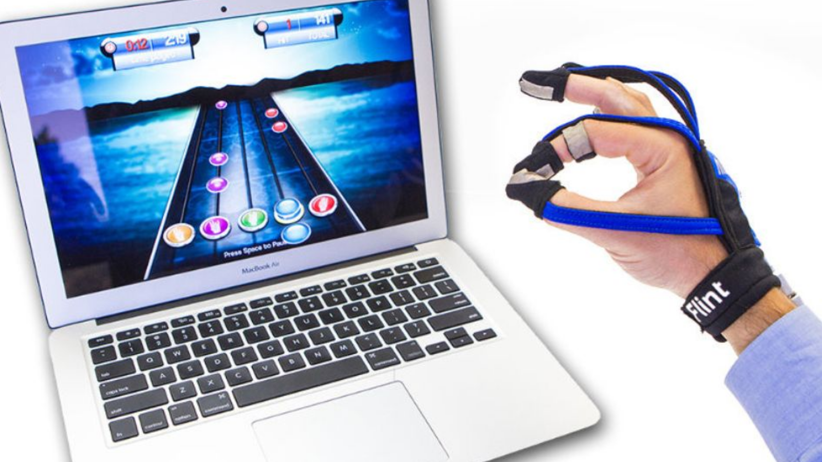 rehabilitation device that pairs therapeutic movement with an interactive musical game.