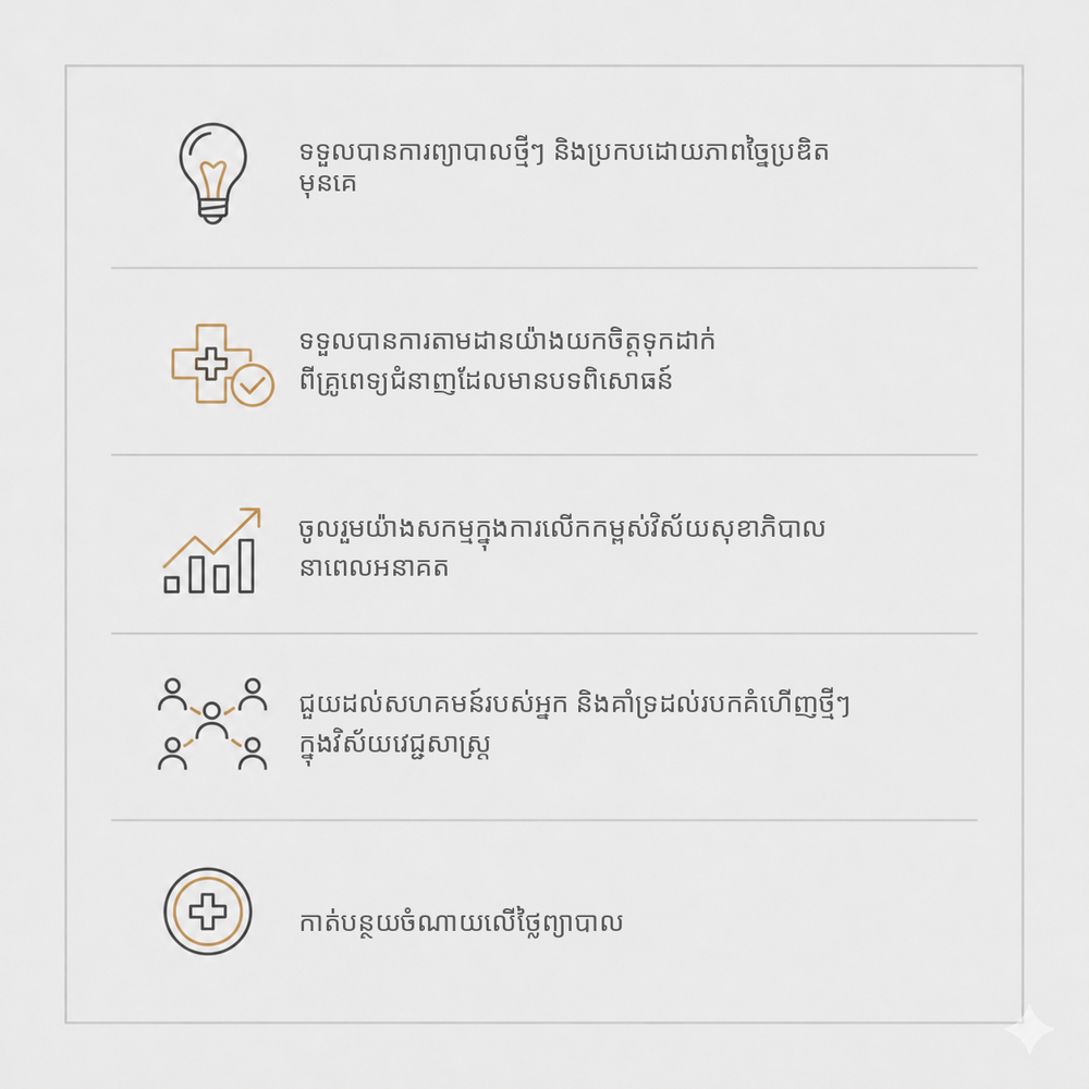 ហេតុអ្វីត្រូវចូលរួមក្នុងតារាងការសាកល្បងគ្លីនិក?