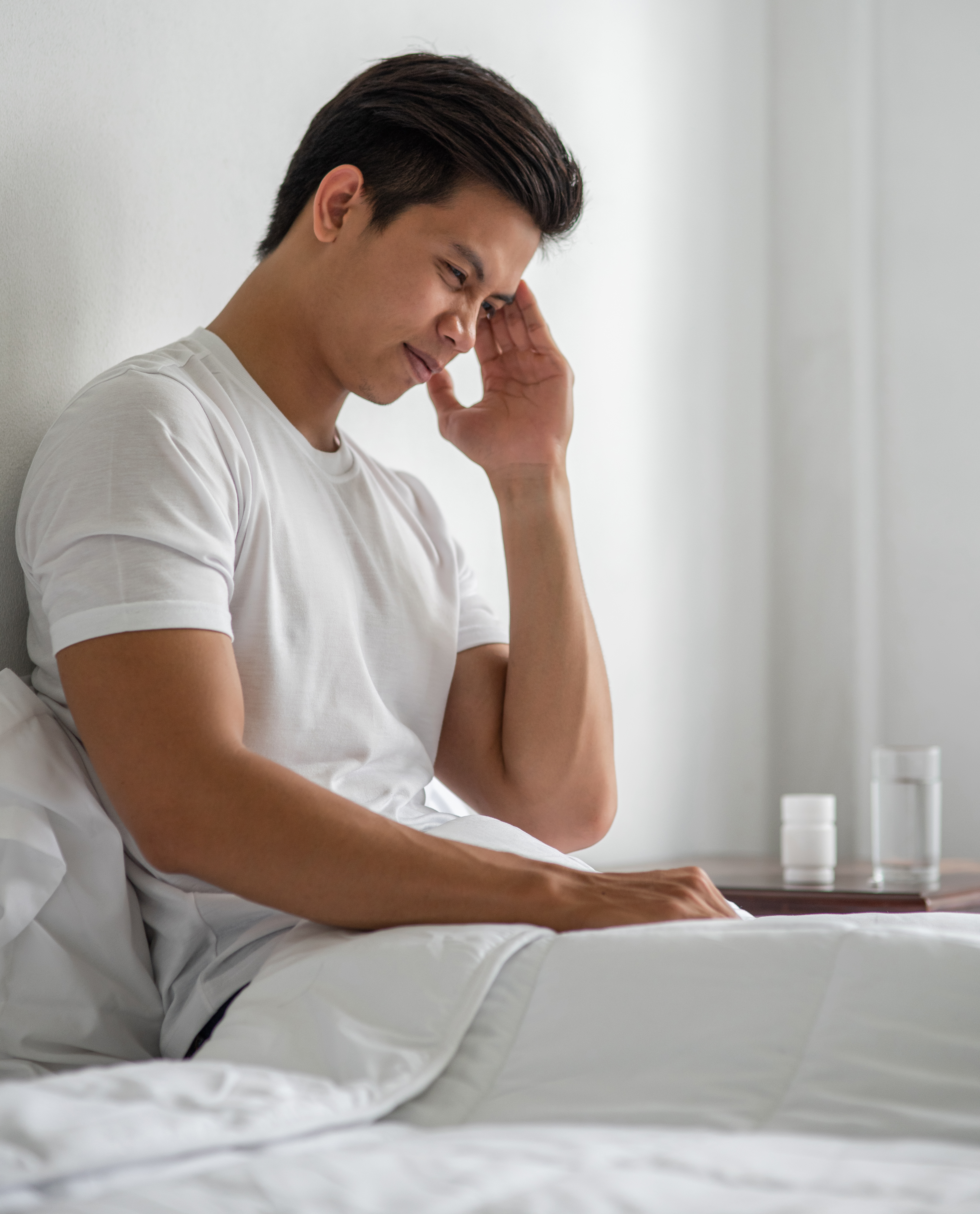 men having headache