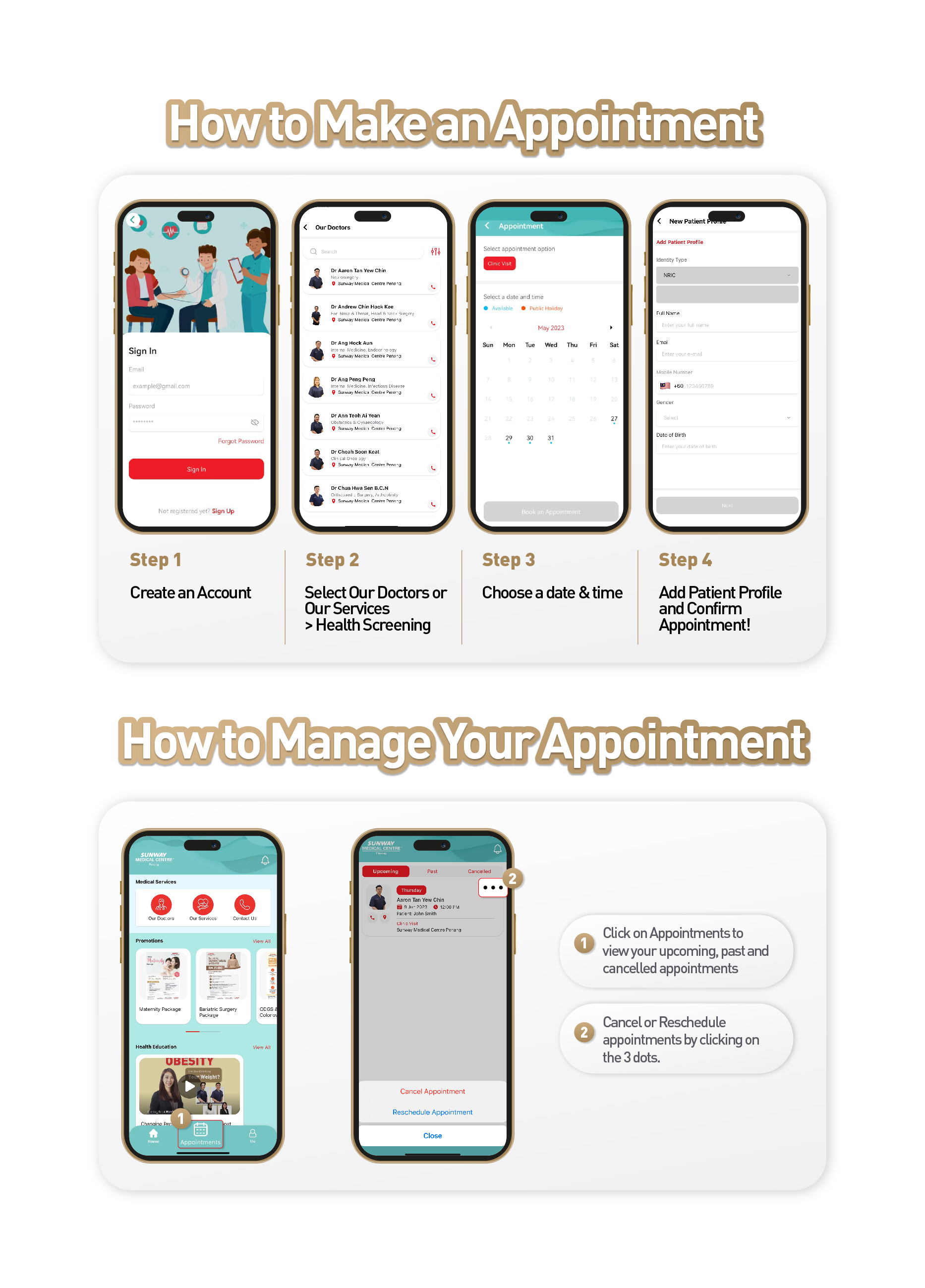 Make An Appointment | Sunway Medical Centre Penang